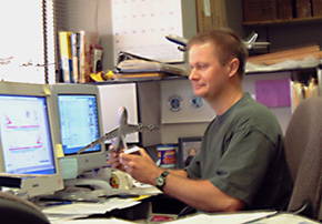 Alan Reviewing a Flight Miniatures Preproduction sample